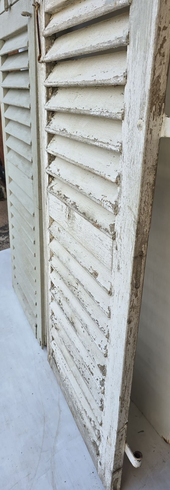 A Pair Of Tall Antique French Louvred Shutters photo 420.0