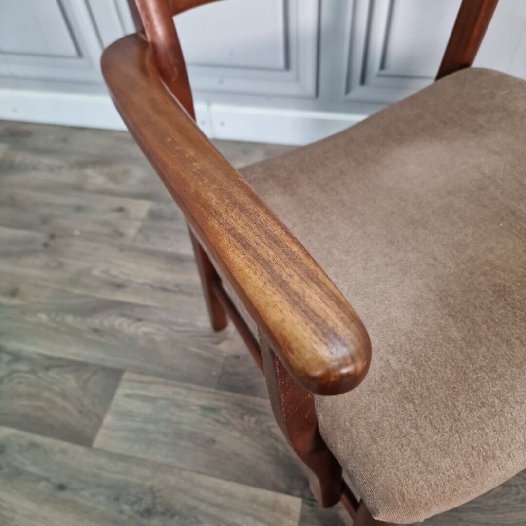 Retro Desk Arm Chair Vintage Mid Century Danish Style Dining Office Seat 1970s photo Furniture