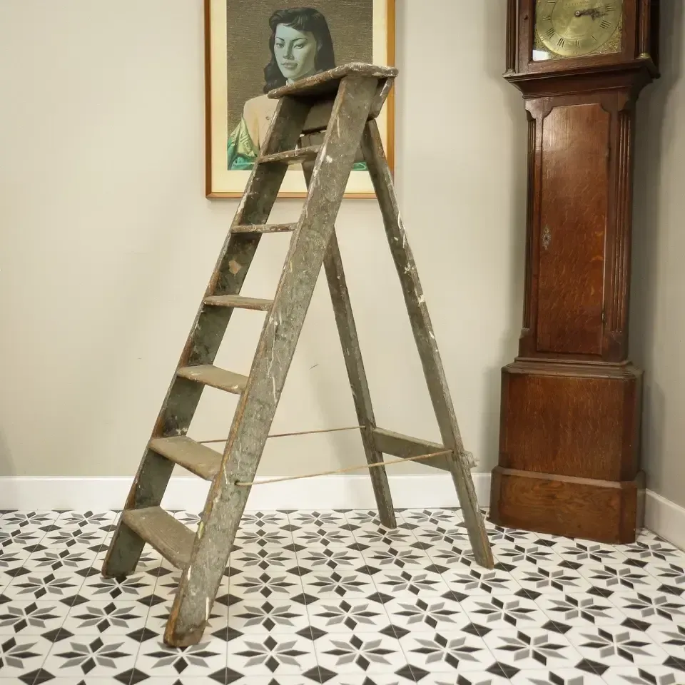 Step Ladders Ideal Clothes Horse Retail Display Clothes Or Plant Stand photo vintage