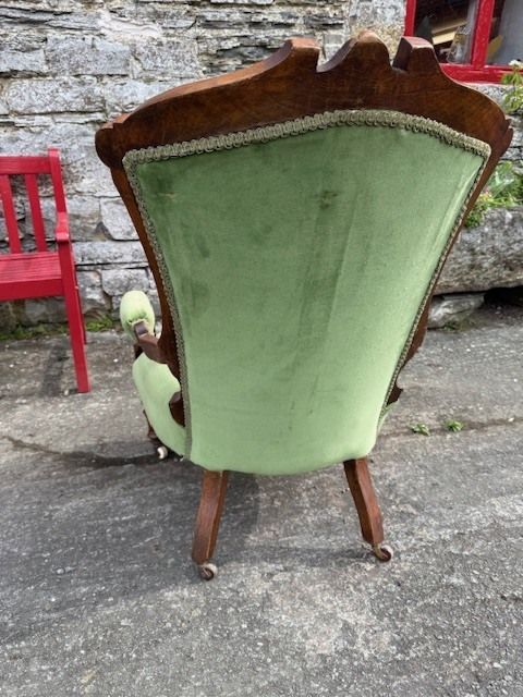 Antique Balloon Back Parlour Arm Chair photo Furniture