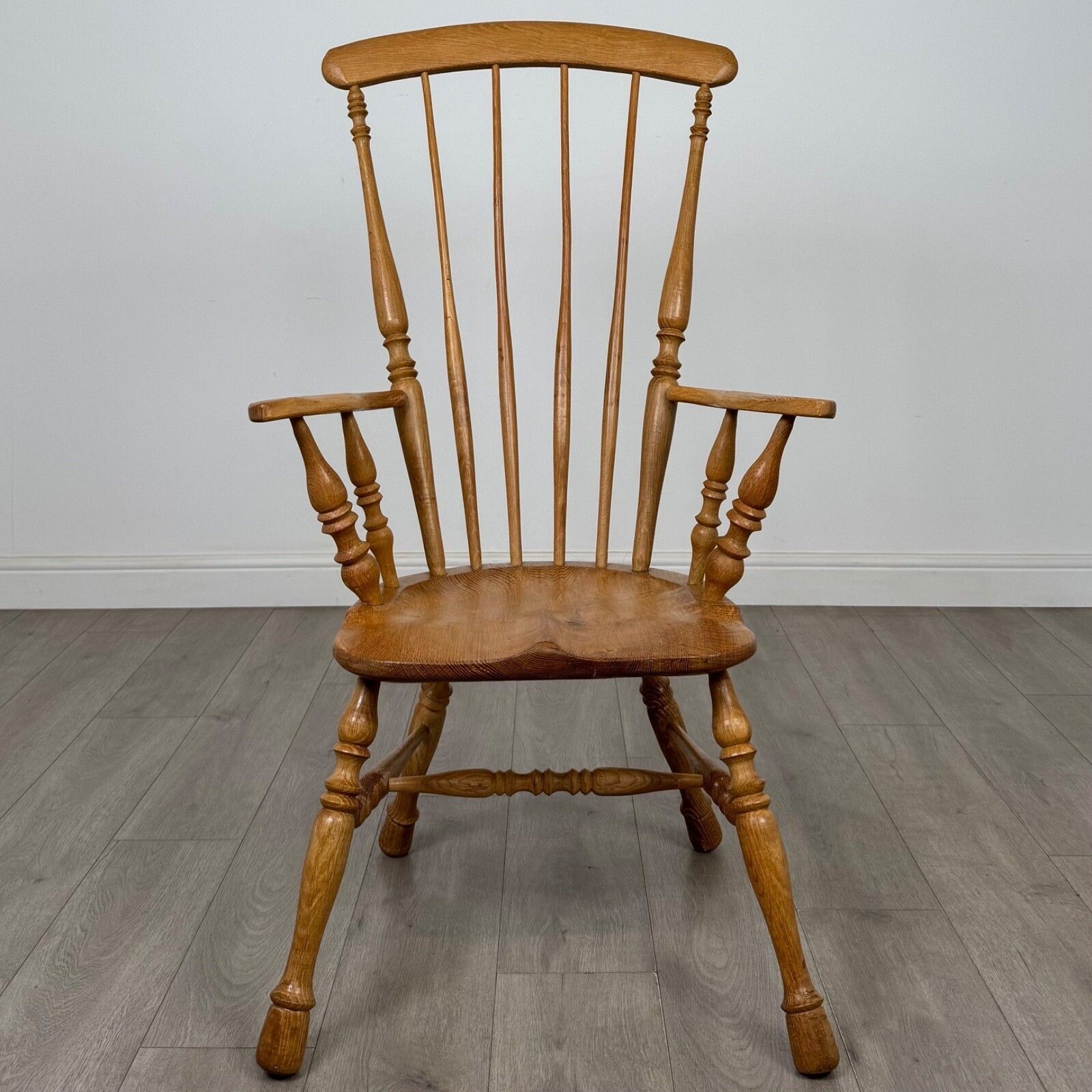 Antique 20th Century Farmhouse Windsor Armchair In Oak ( Af 5430 ) photo vintage