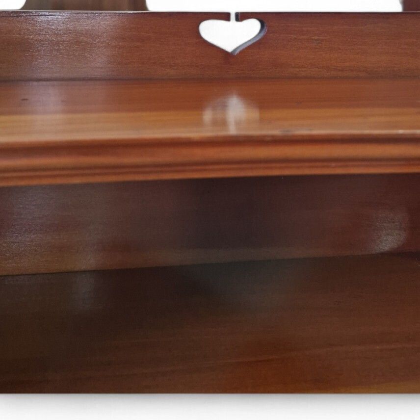 Victorian Art Nouveau Satinwood Dressing Chest Mirror Vanity Of 6 Drawers photo vintage