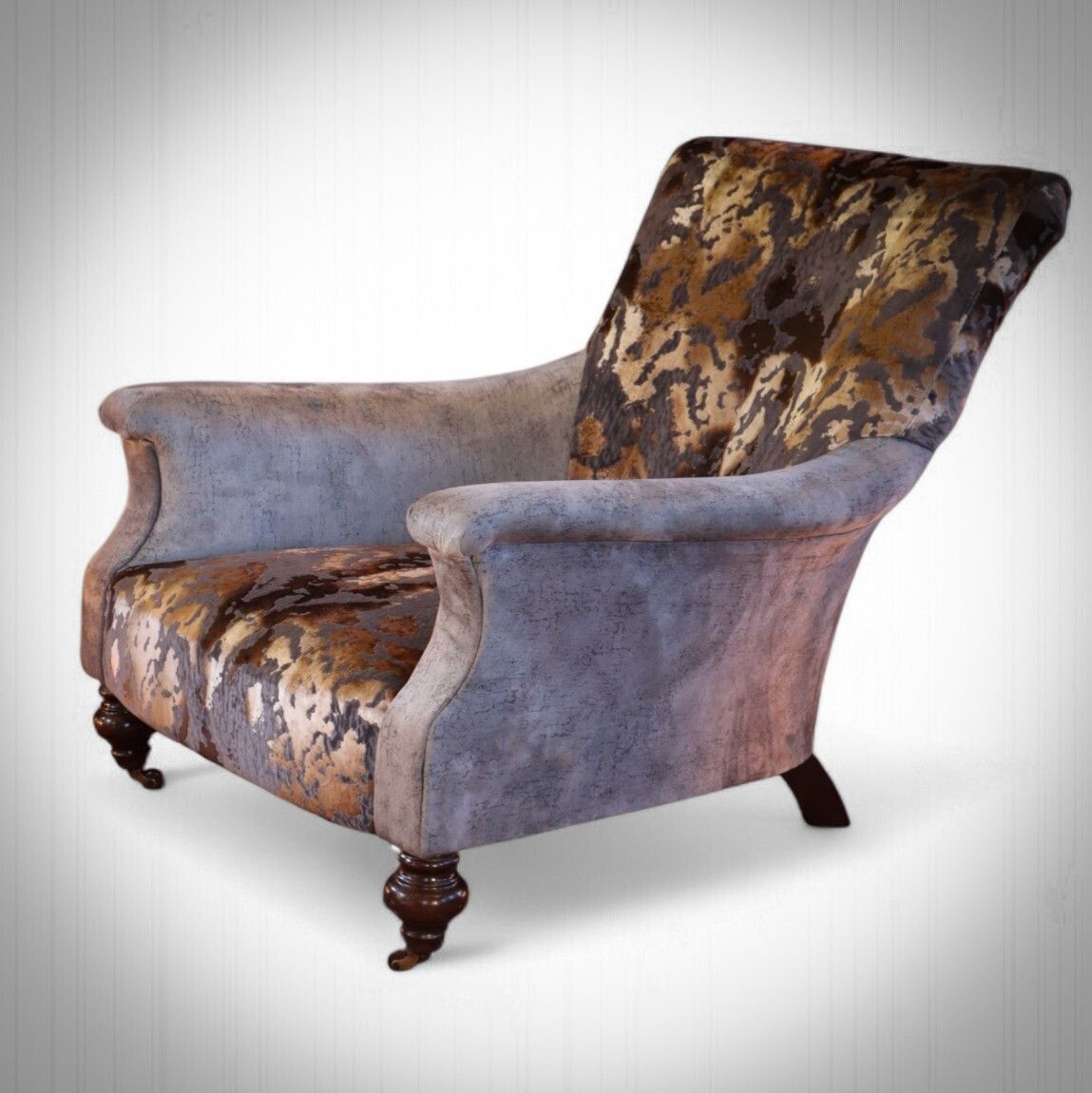 Stunning John Sankey Slipper Armchair Cosmos Velvet Dark Grey Club £5500 photo for sale