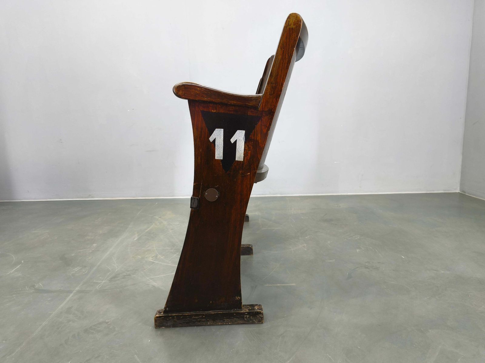 1940s Thonet Cinema Double Seat, Beech Wood Theater Bench photo Furniture