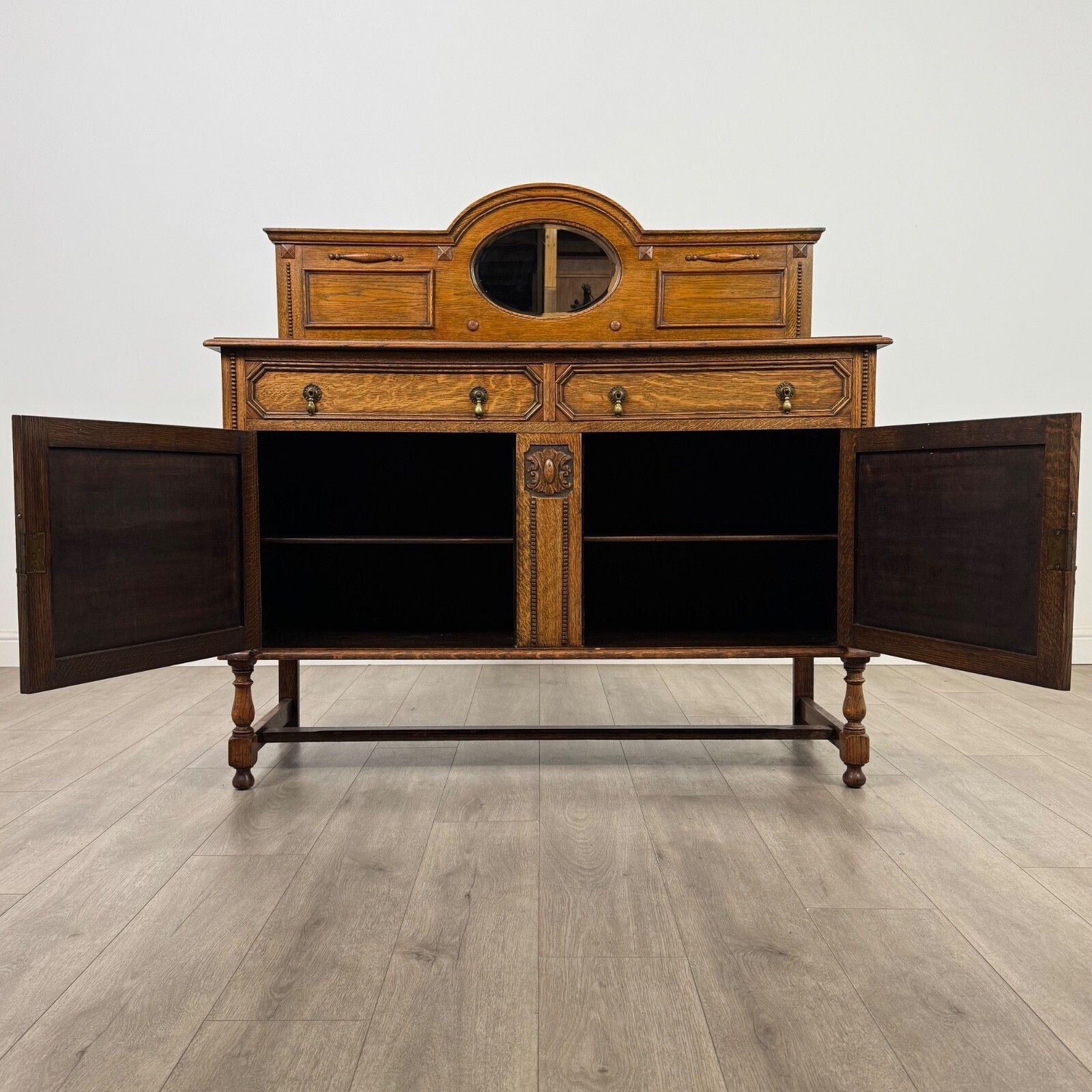 Antique 20th Century Edwardian Sideboard In Golden Oak ( Af 5436 ) photo furniture