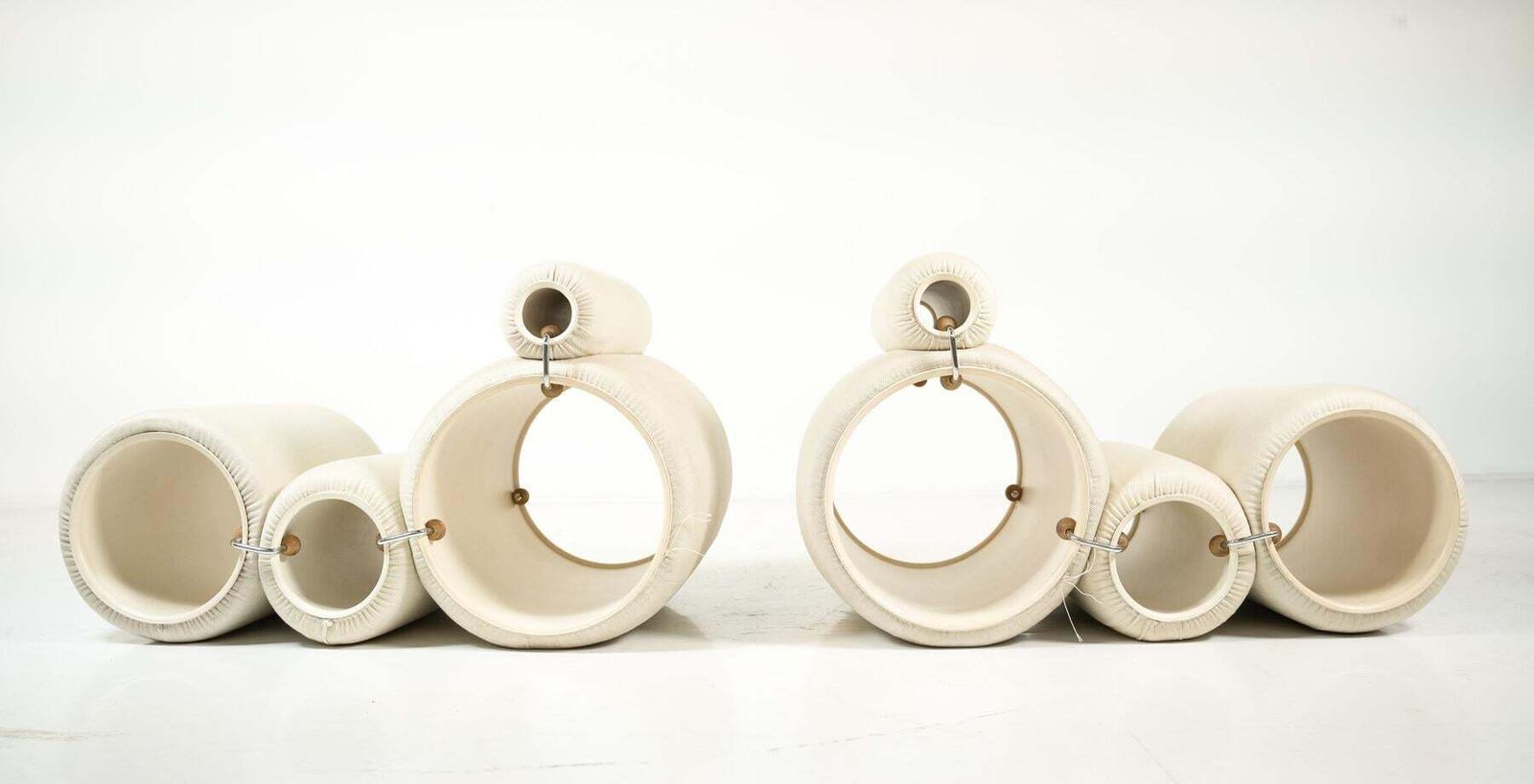 Early Edition Pair Of Joe Colombo Tube Chair For Flexform, Italy photo for sale