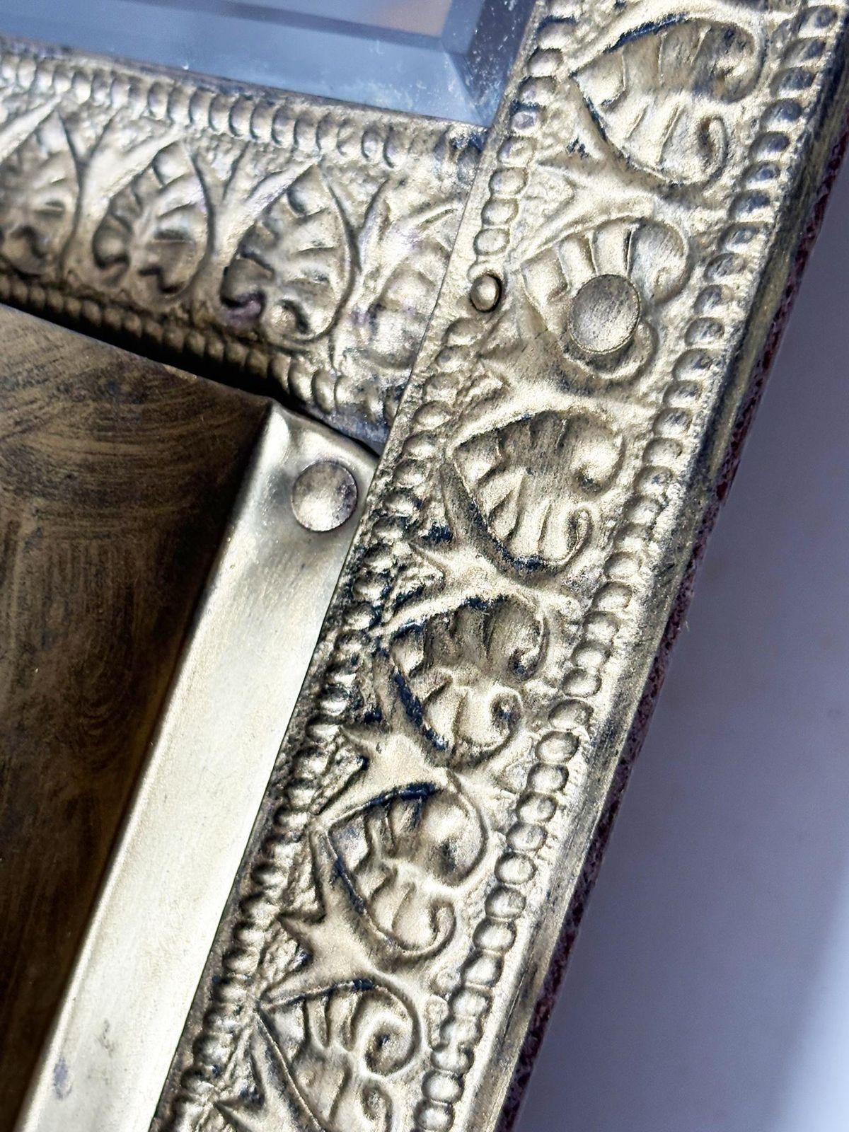 photo furniture Letter Holder, Gilded Mirror, France, 1970