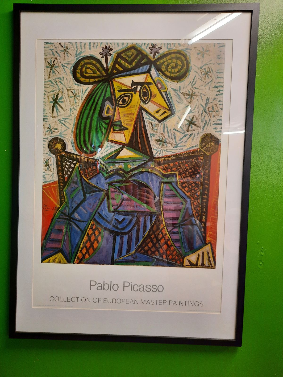 Pablo Picasso Collection Of European Masters Framed Print / Femme Assise Dans Un Fauteuil photo 295.0