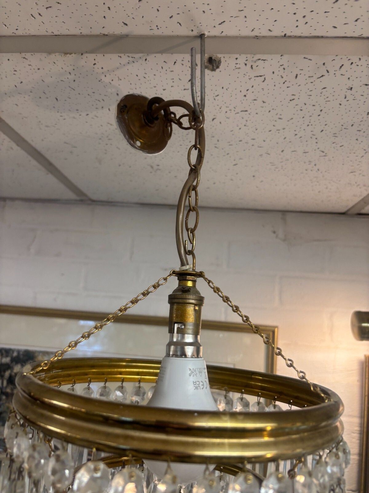 Pair Of 1970's French Style Three Tier Crystal Glass Spokes Chandeliers photo Lighting