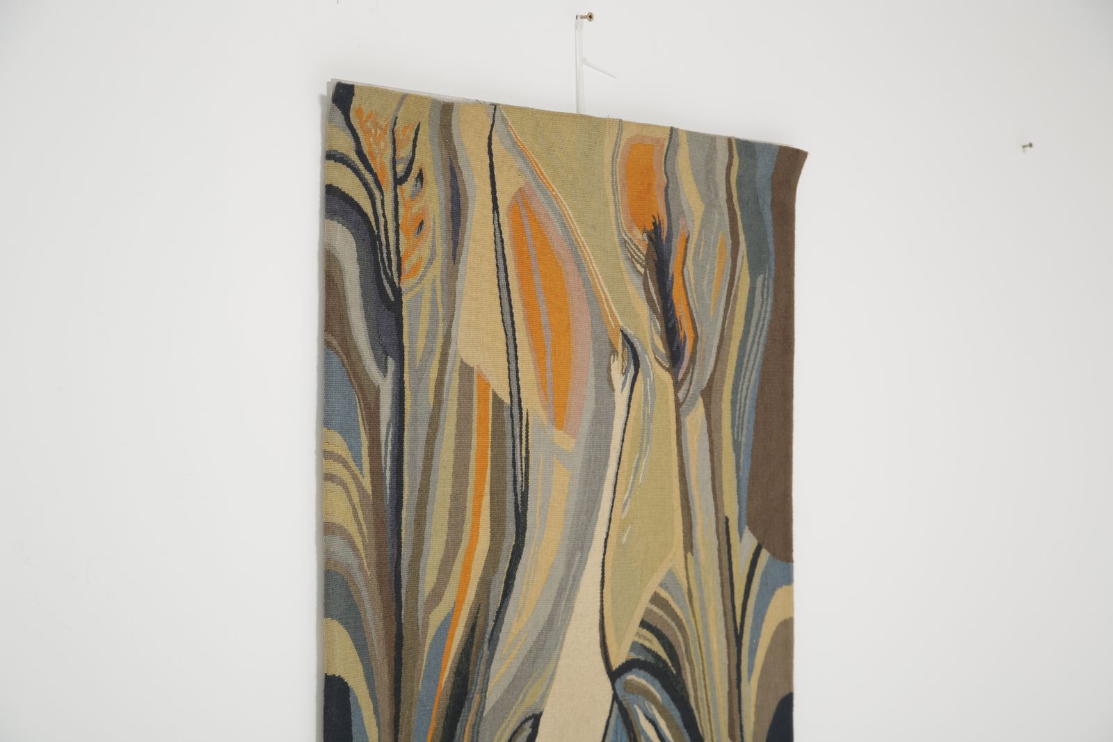 Belgian Mid Century Hand Woven Tapestry 'Le  Heron' By Mary Dambiermont, Signed. photo Art