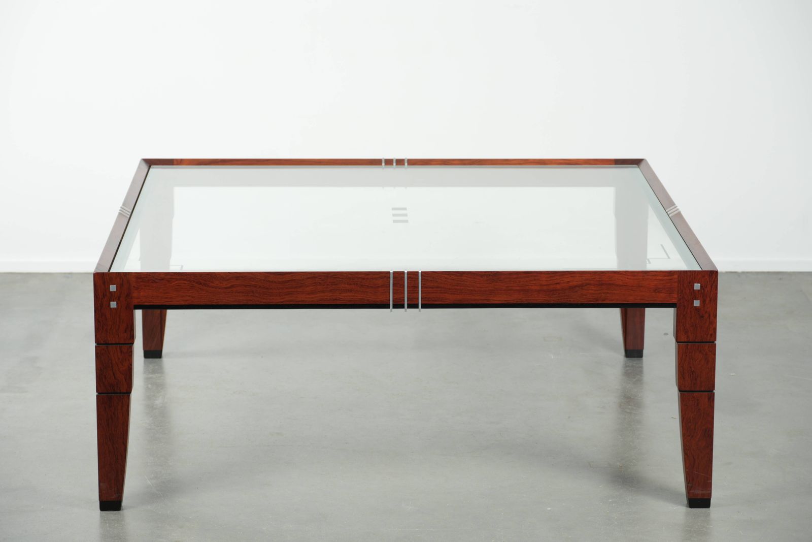 Vierkante Art Deco Salontafel Uit De Decoforma Serie Van Schuitema, Met Glazen Blad photo furniture