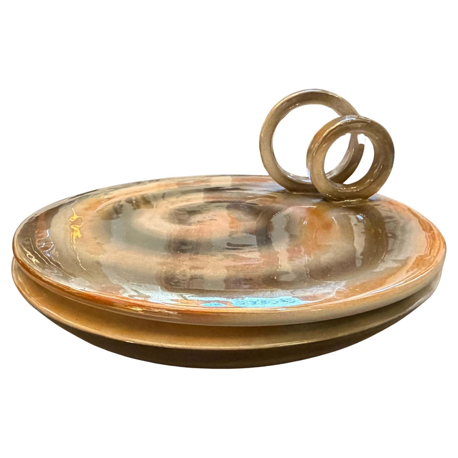 A Rare 1950s Mid Century Modern " Lustro " Italian Ceramic Centerpiece