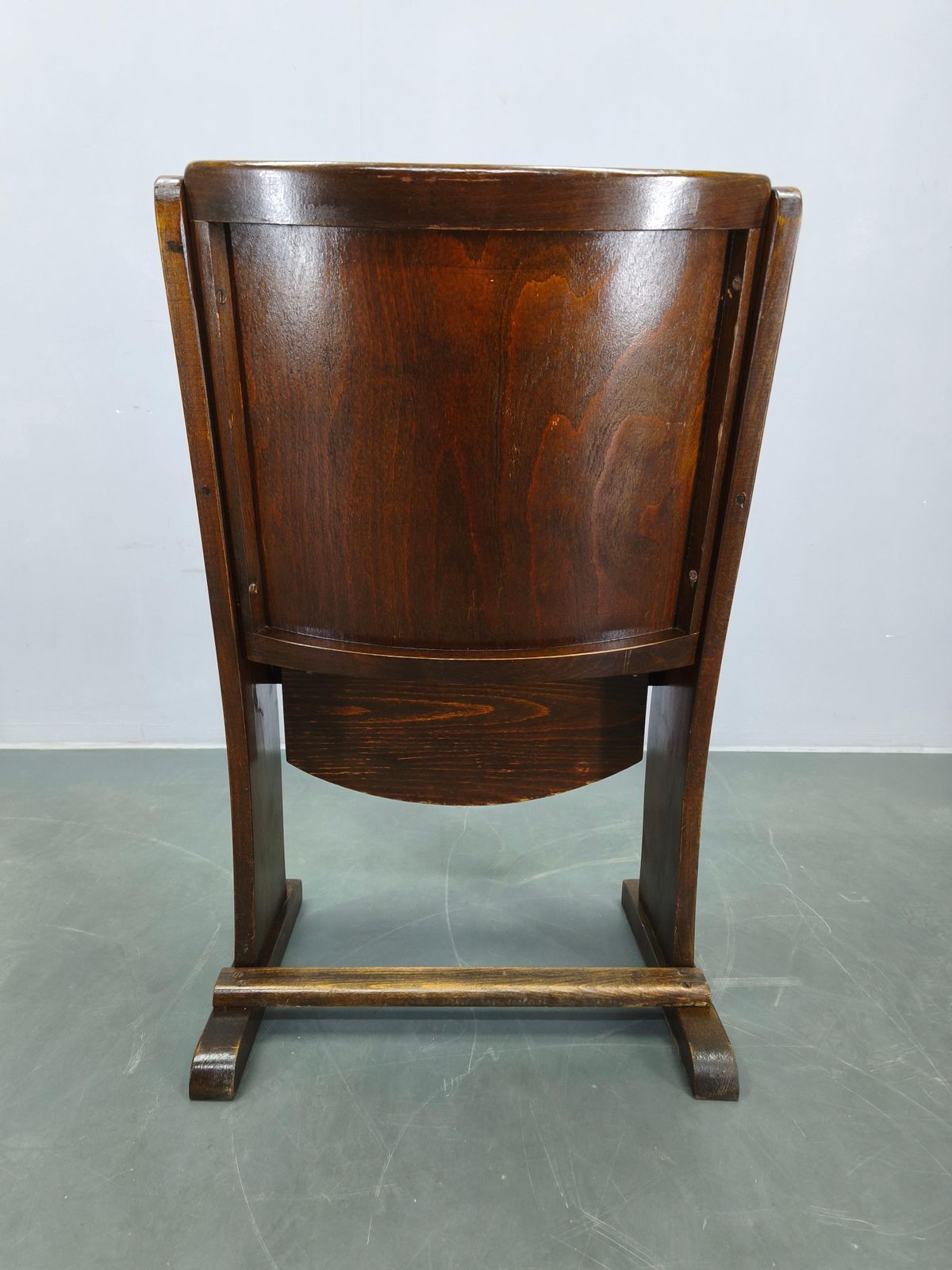 1940s Thonet Style Cinema Chair, Beech Wood Folding Seat photo vinterior