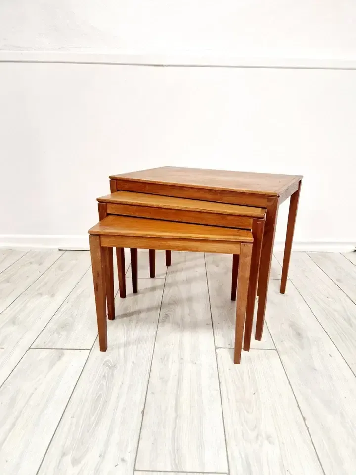 Nest Of Vintage Danish Bent Silberg Tables photo Furniture