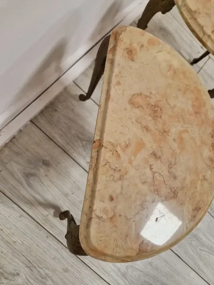 Antique French Bedside Tables With Marble Top photo 450.0