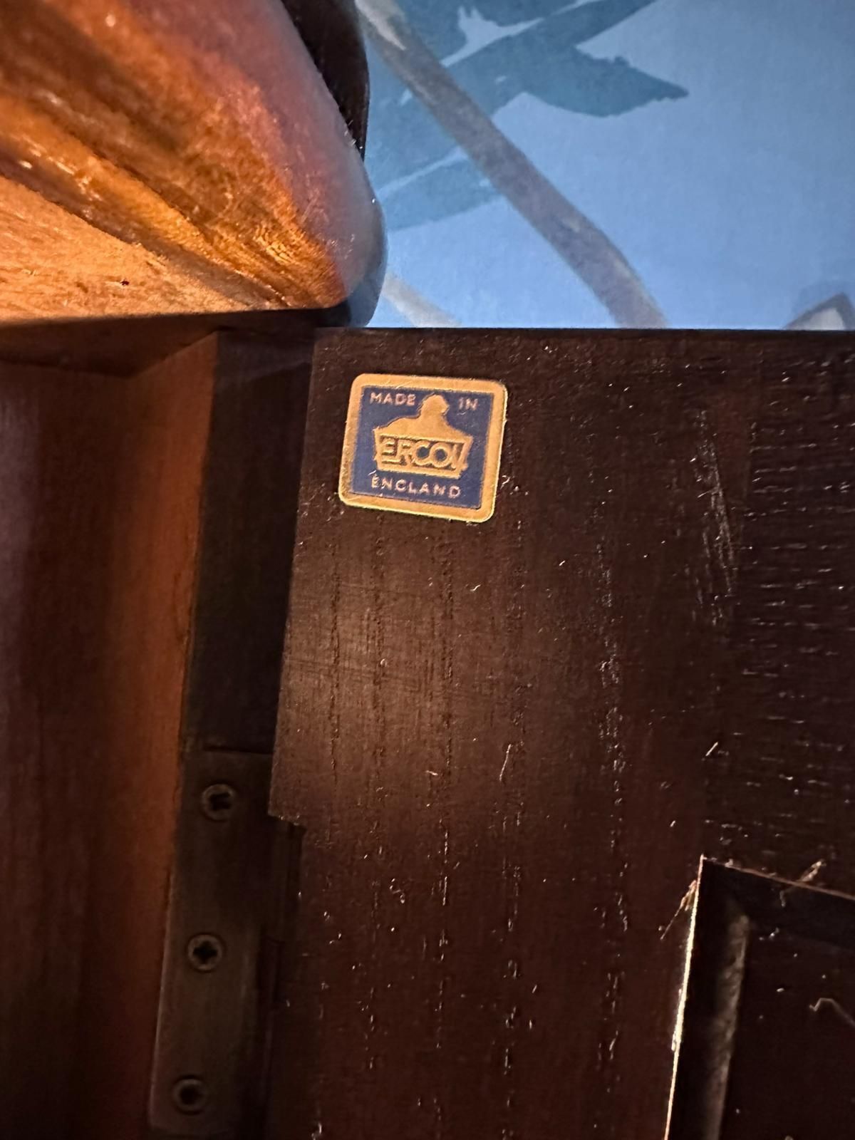 Vintage Ercol Corner Cabinet Solid Elm Blue Label 1954/1976 Luciano Ercolani Furniture photo furniture