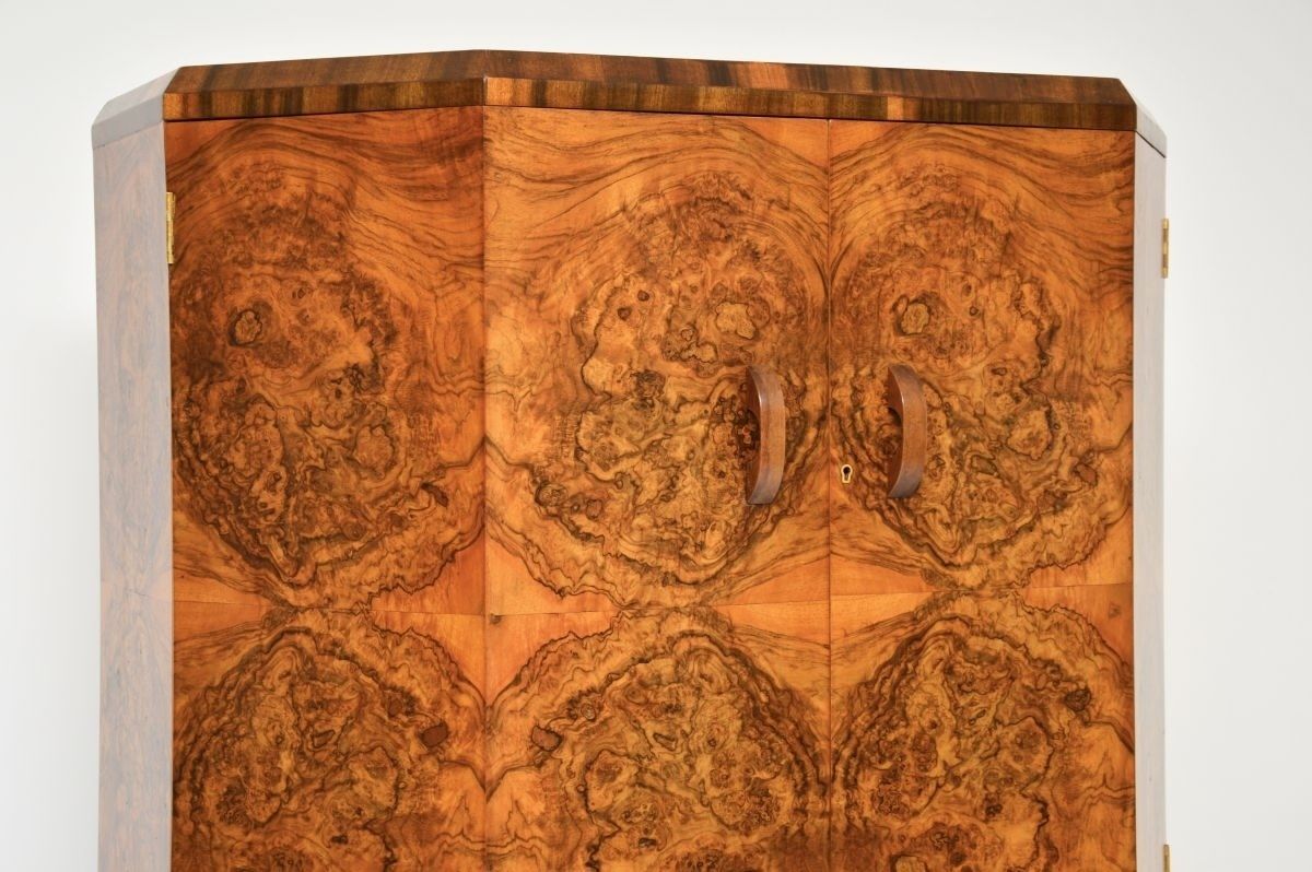 photo furniture Art Deco Burr Walnut Cocktail Drinks Cabinet