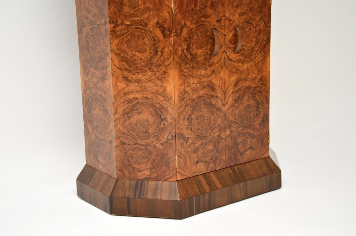 Furniture Art Deco Burr Walnut Cocktail Drinks Cabinet photo