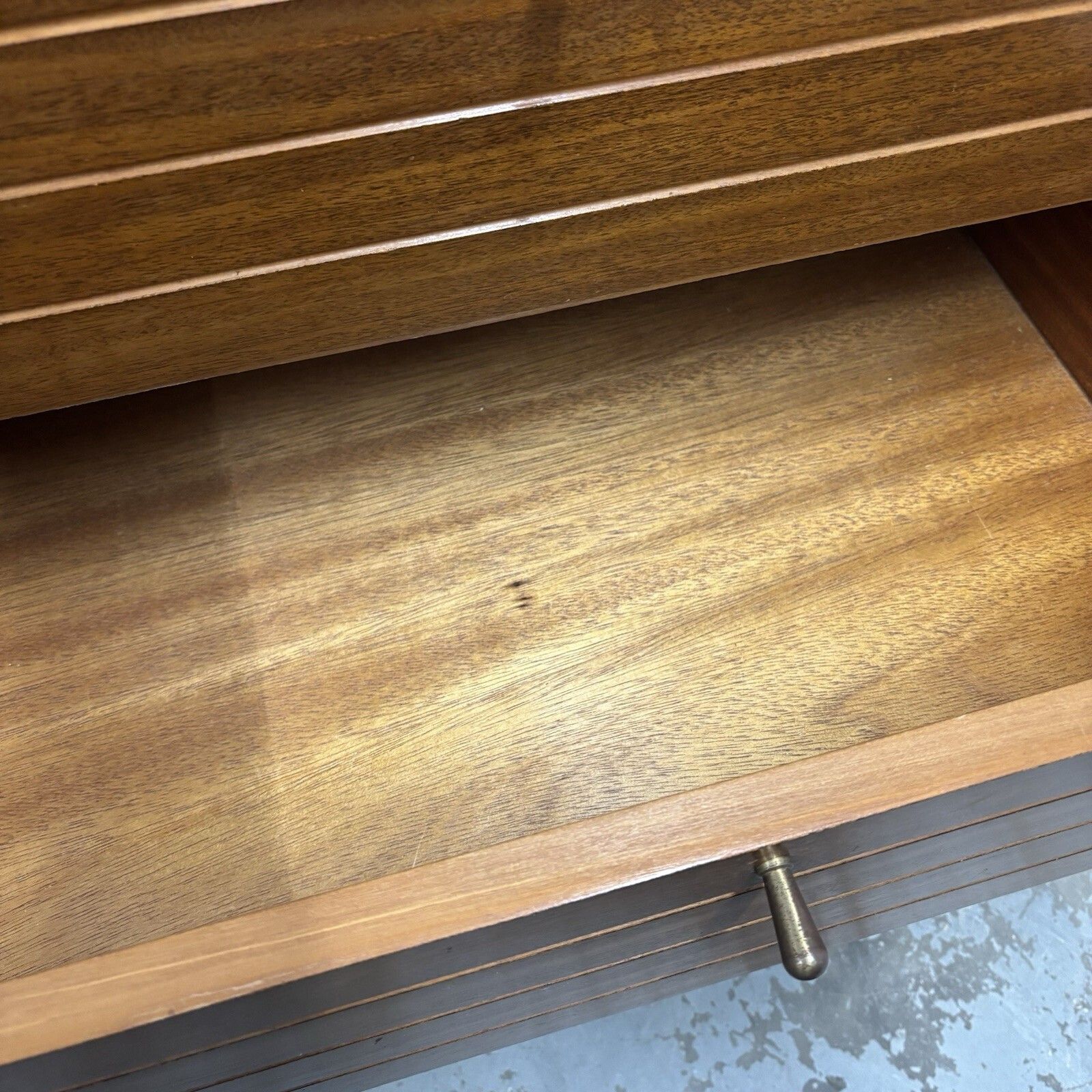Mid Century Sideboard 1960s Vintage Cabinet With Drawers & Bar Storage photo vinterior