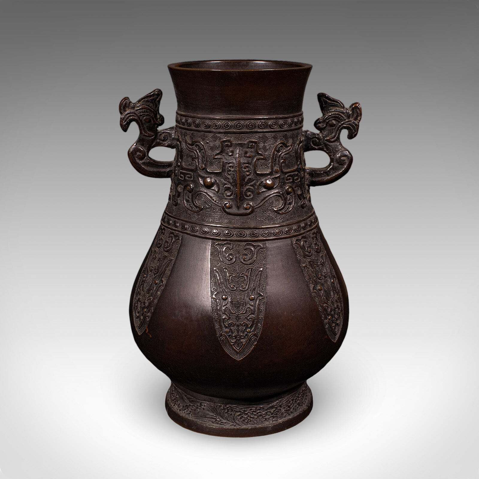 Antique Hu Vase, Oriental, Bronze, Flower Pot, Display Urn, Victorian, C.1880 photo furniture