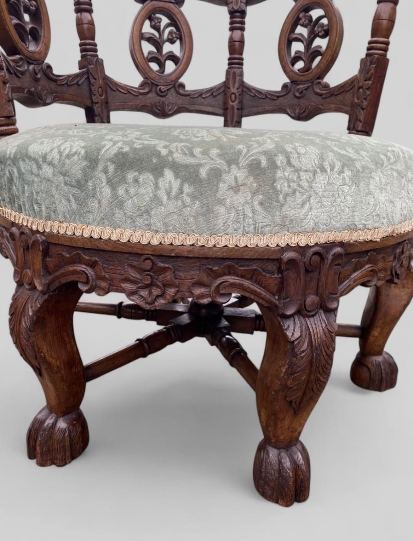 Burgermeister Carved Oak Antique Chair photo furniture