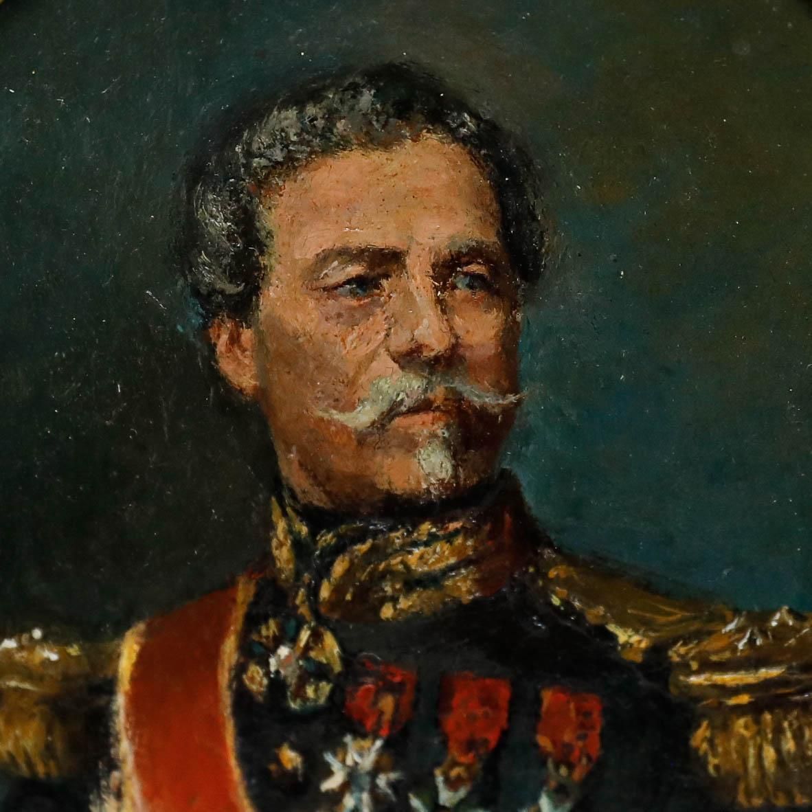 Framed 19th Century Oil   Portrait Of A French Military Officer photo Art