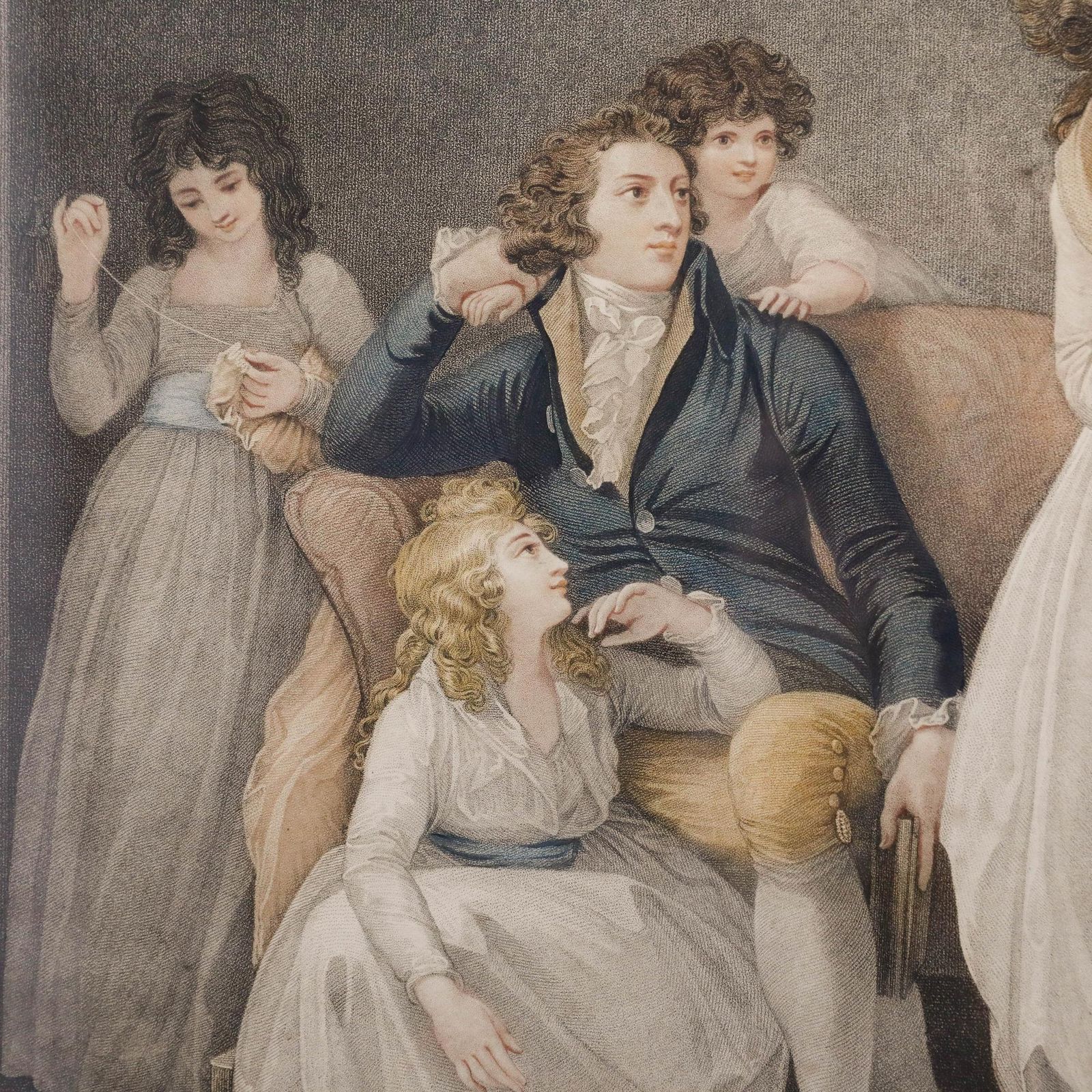 Charles Knight After Thomas Stothard   Stipple Engraving, The Landlord's Family photo vinterior