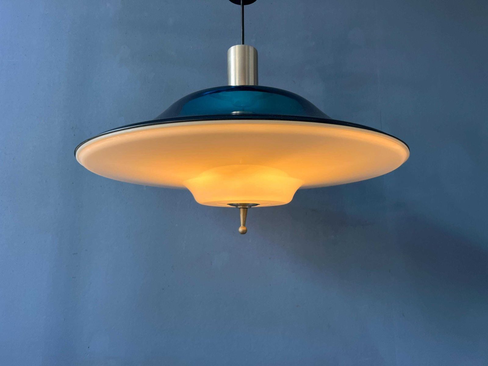 Blauwe Ufo Vliegende Schotel Space Age Hanglamp