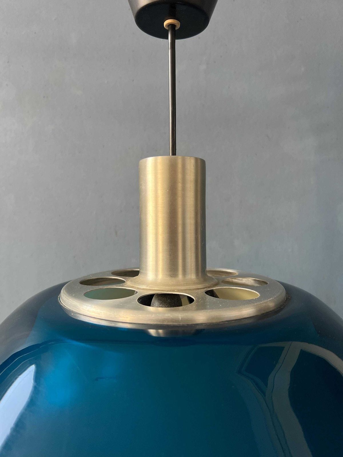 410.0 Blauwe Ufo Vliegende Schotel Space Age Hanglamp photo