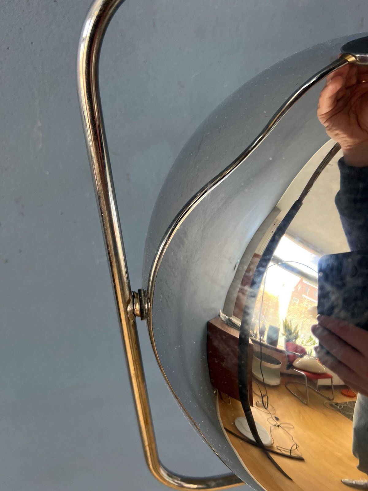 photo vintage Chromen Mid Century Gepo Eyeball Hanglamp