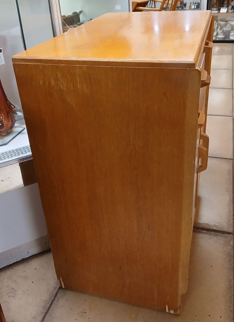 Mid Century E Gomme G Plan Brandon Range Cabinet With White Finished Fronts photo furniture