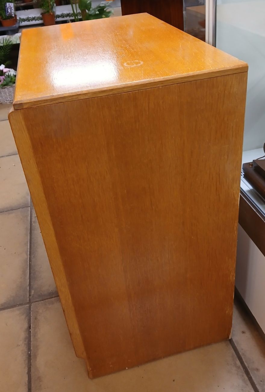 Mid Century E Gomme G Plan Brandon Range Cabinet With White Finished Fronts photo for sale