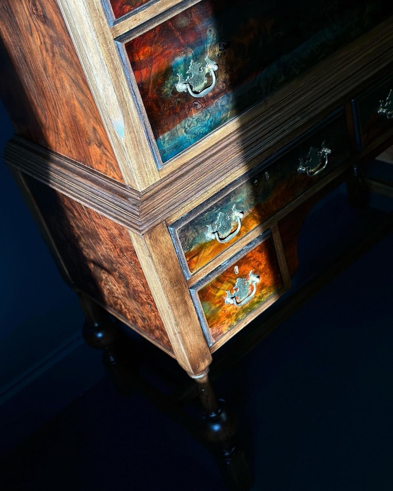 Walnut Tallboy   Chest On Stand Cabinet photo furniture