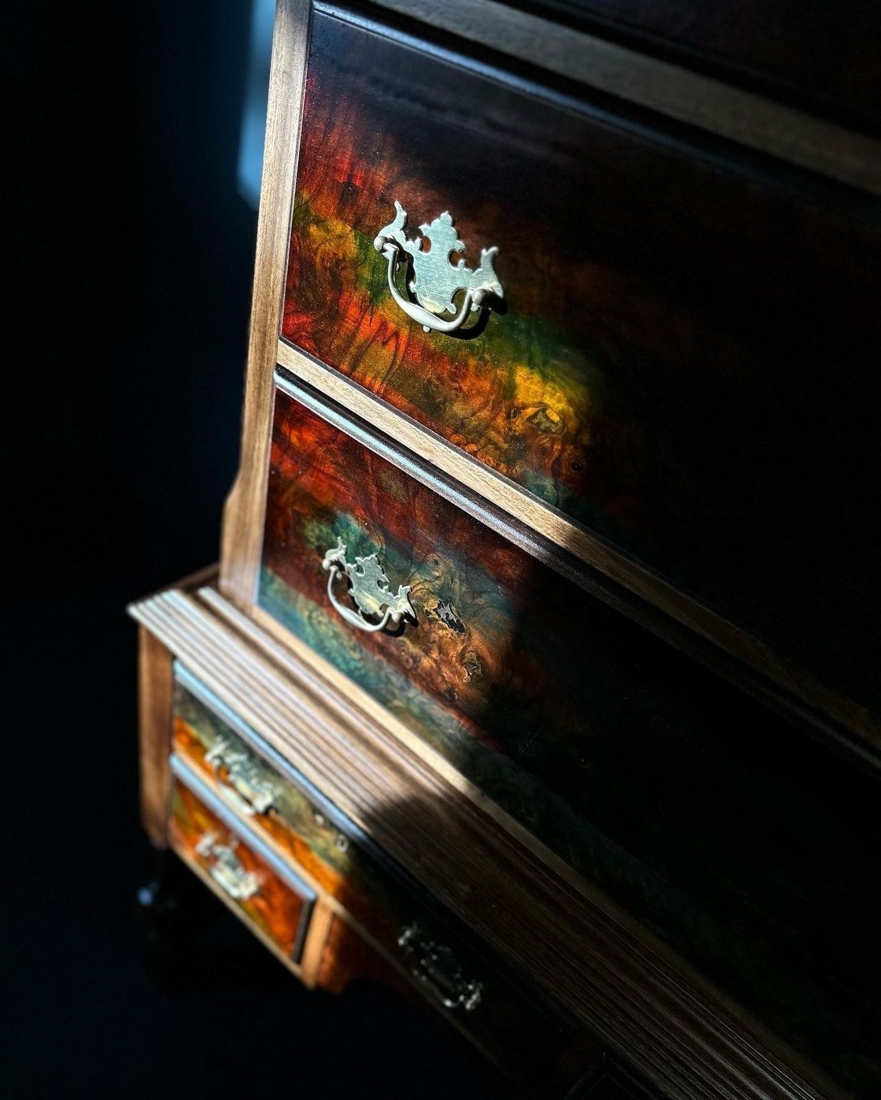 Walnut Tallboy   Chest On Stand Cabinet photo 3900.0