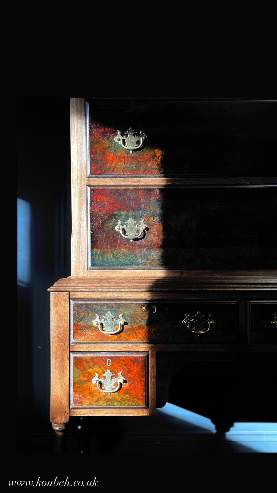 Walnut Tallboy   Chest On Stand Cabinet photo vintage