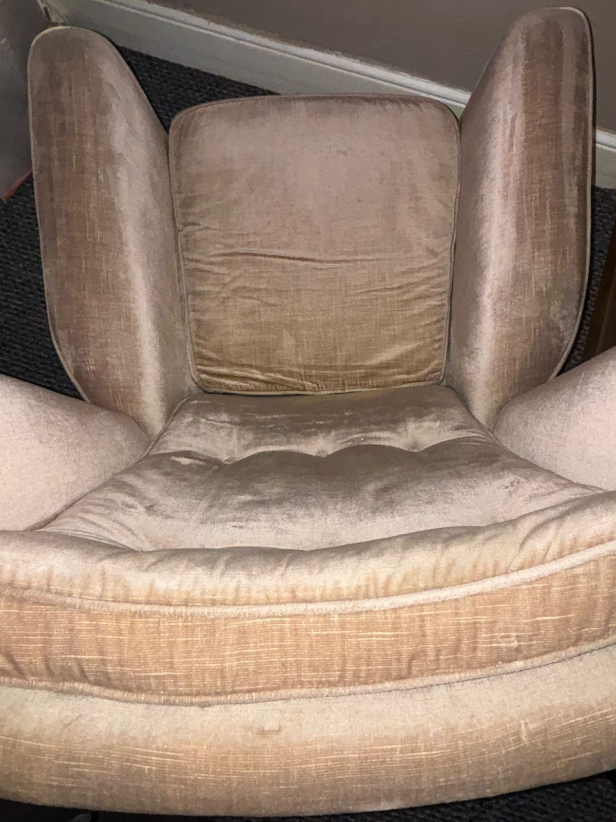 photo furniture Original Howard Keith Hk Mid Century Armchair Wingchair Original Velvet Upholstery