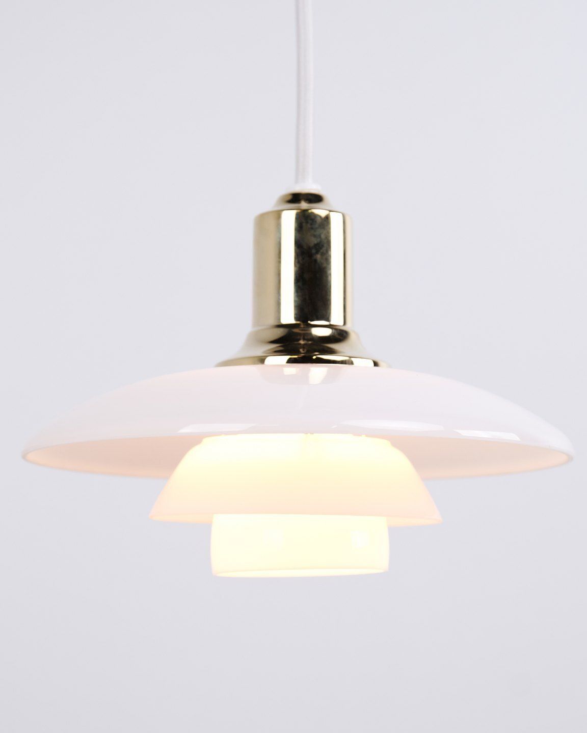 Poul Henningsen Pendant Lamp Model Ph 2/1 In Brass For Louis Poulsen. photo furniture