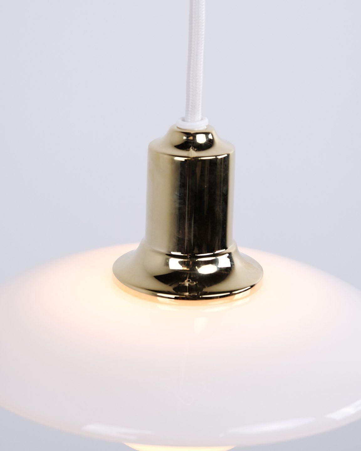 Poul Henningsen Pendant Lamp Model Ph 2/1 In Brass For Louis Poulsen. photo for sale