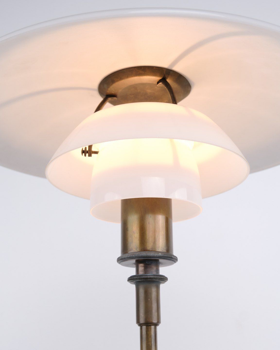 Poul Henningsen Table Lamp Model Ph 4/3 In Burnished Brass For Louis Poulsen, 1930s. photo 7180.0
