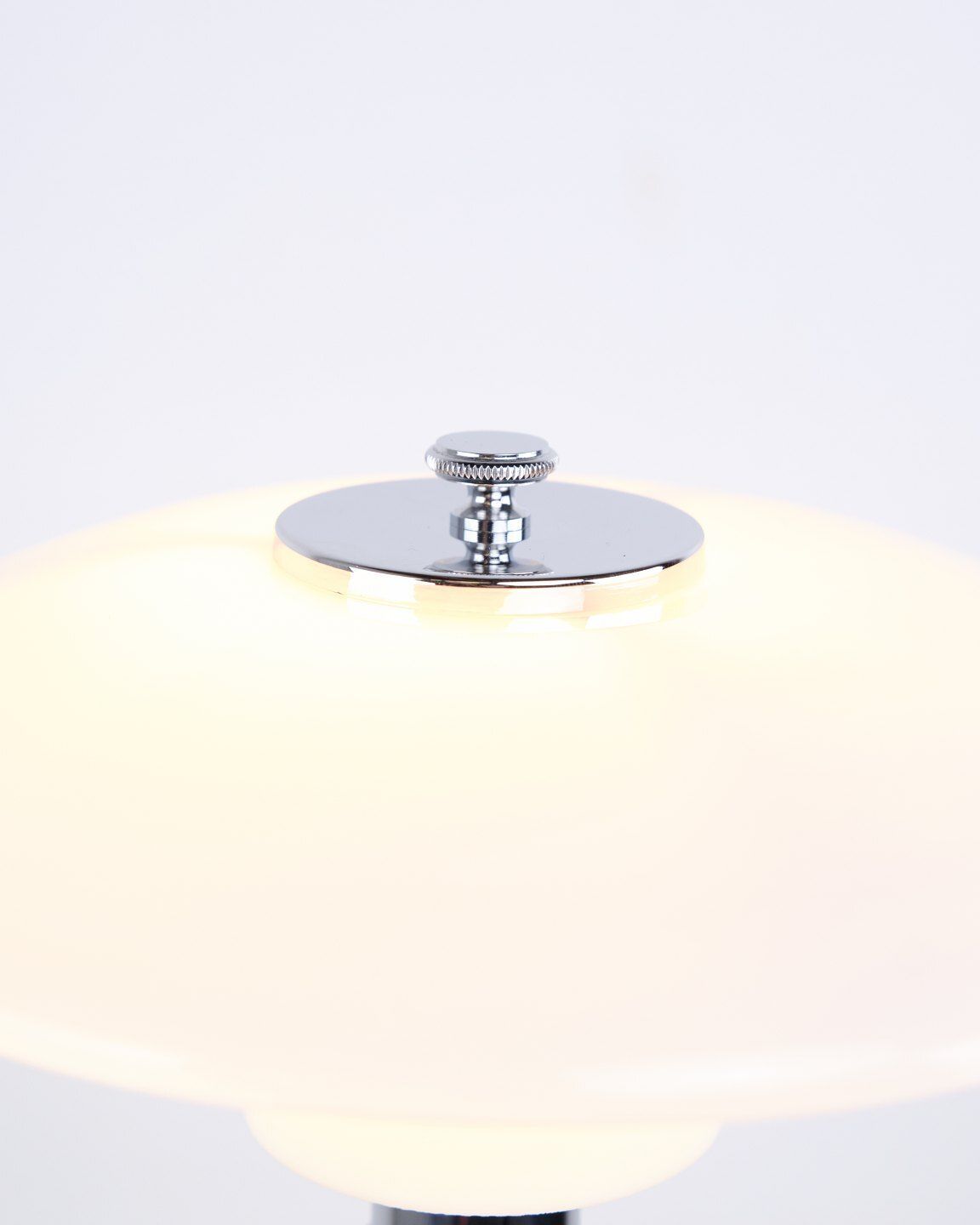 Poul Henningsen Table Lamp Model Ph 2/1 In Chrome For Louis Poulsen. photo Lighting