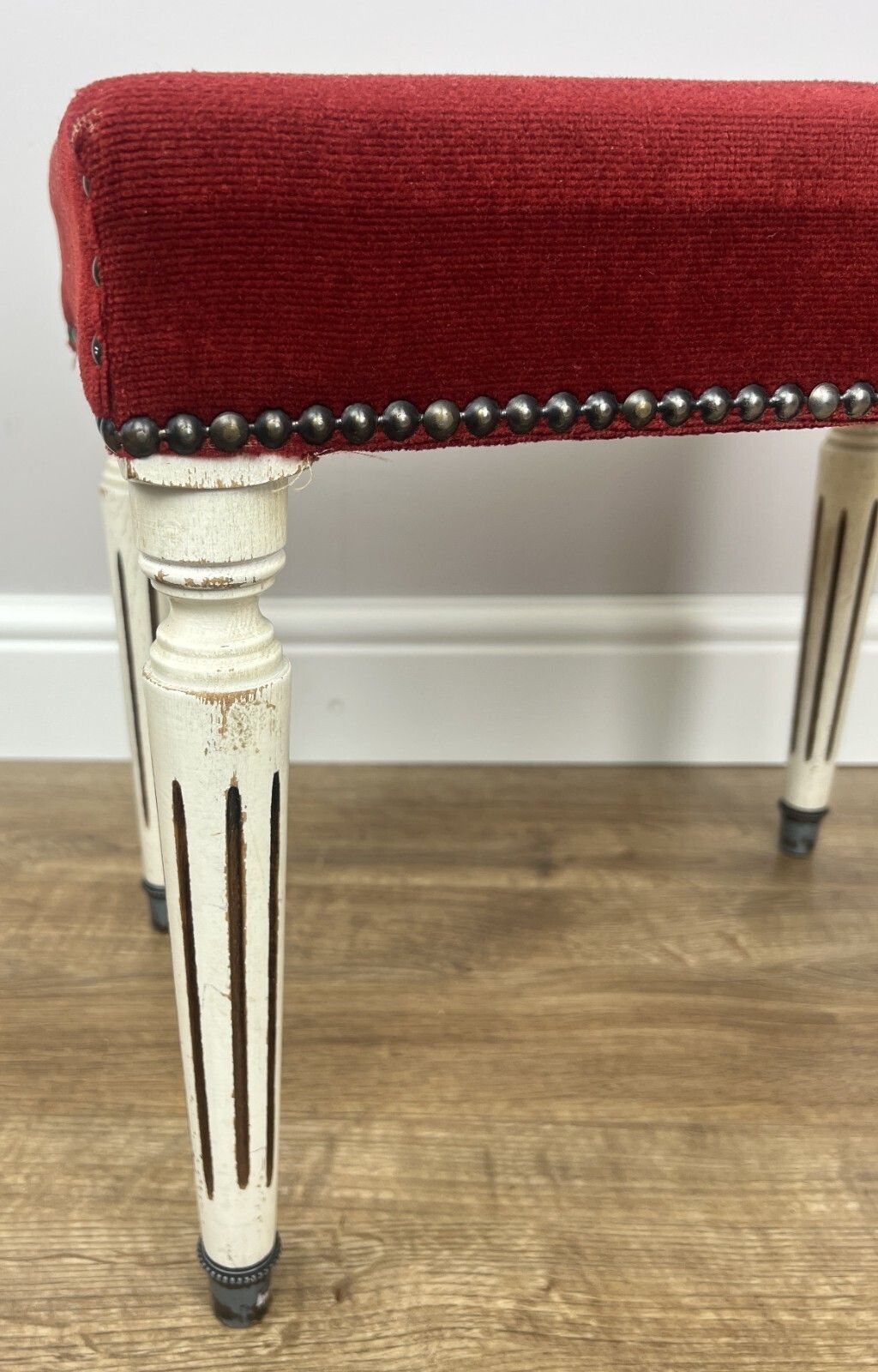 Footstool Vintage French Upholstered Stool Bench Decorative Seat Lot 4948. photo buy