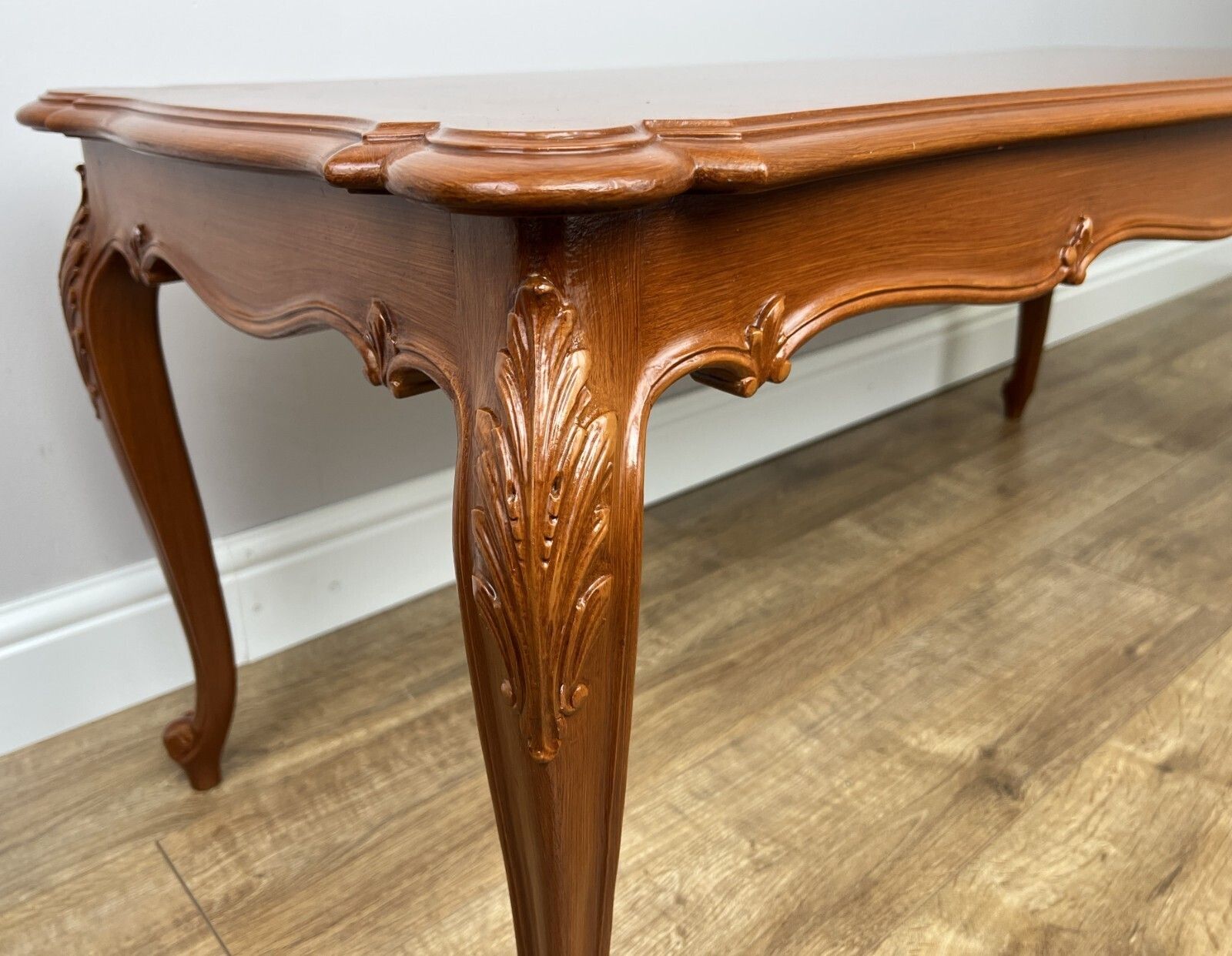 photo for sale Coffee Table Vintage French Louis Style Carved Coffee Table Lot 4969.