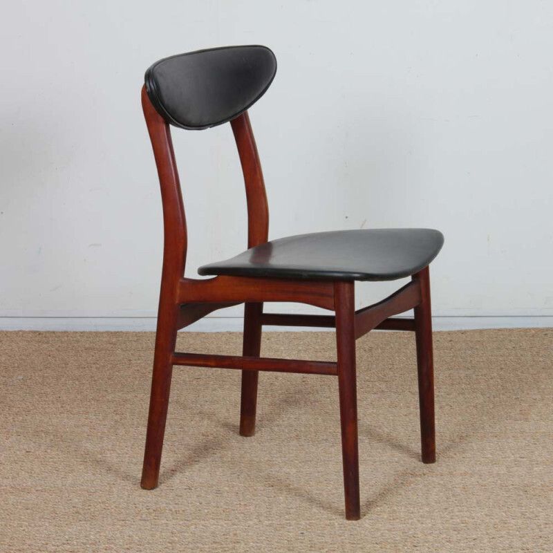 Set Of Four Vintage Wooden Chairs In Scandinavian Style, 1960s. photo Furniture