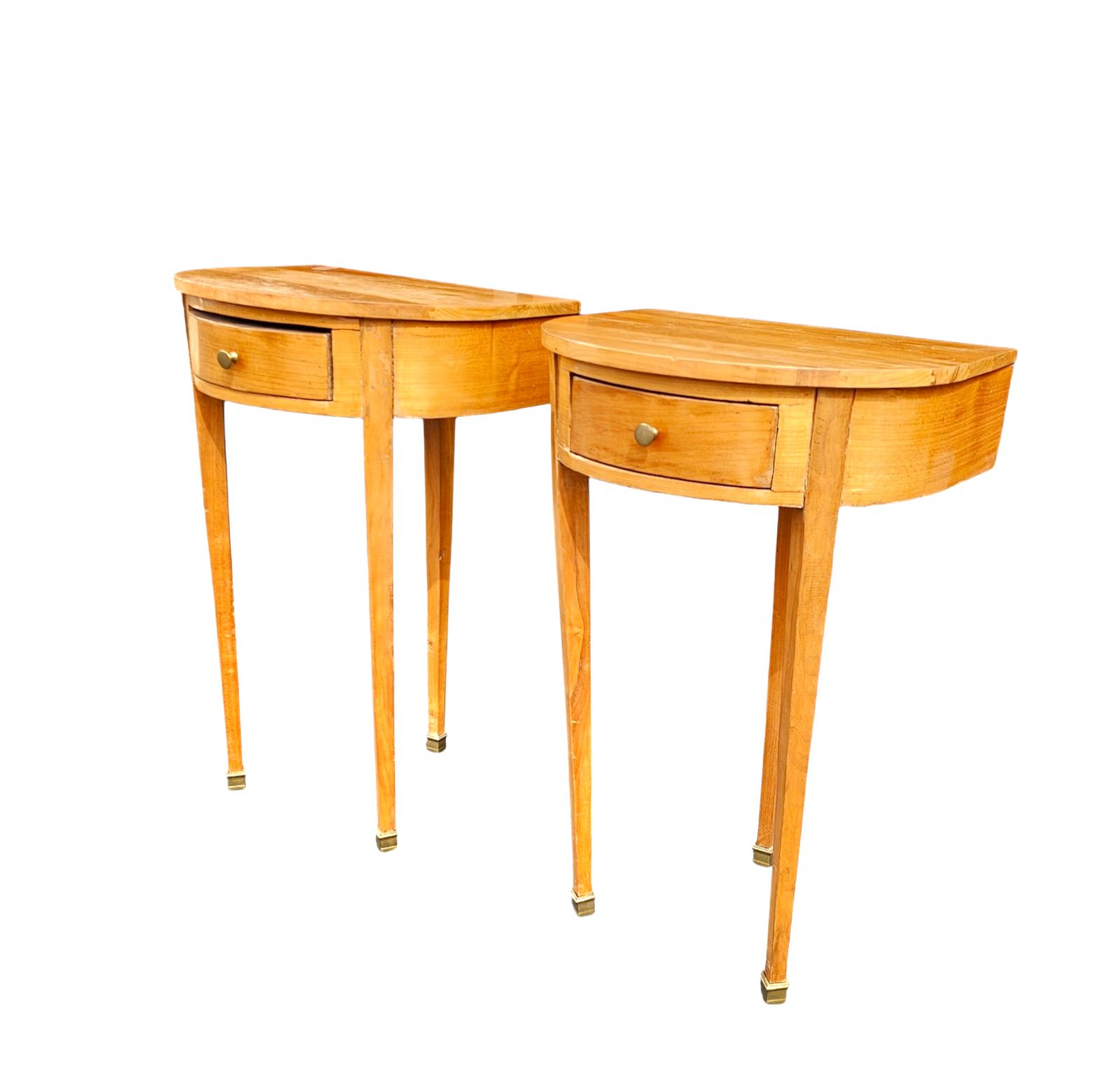 photo buy Matching Cherry Wood / Biedermeier Chairs / Sidetables Set / Tripot Console Table.