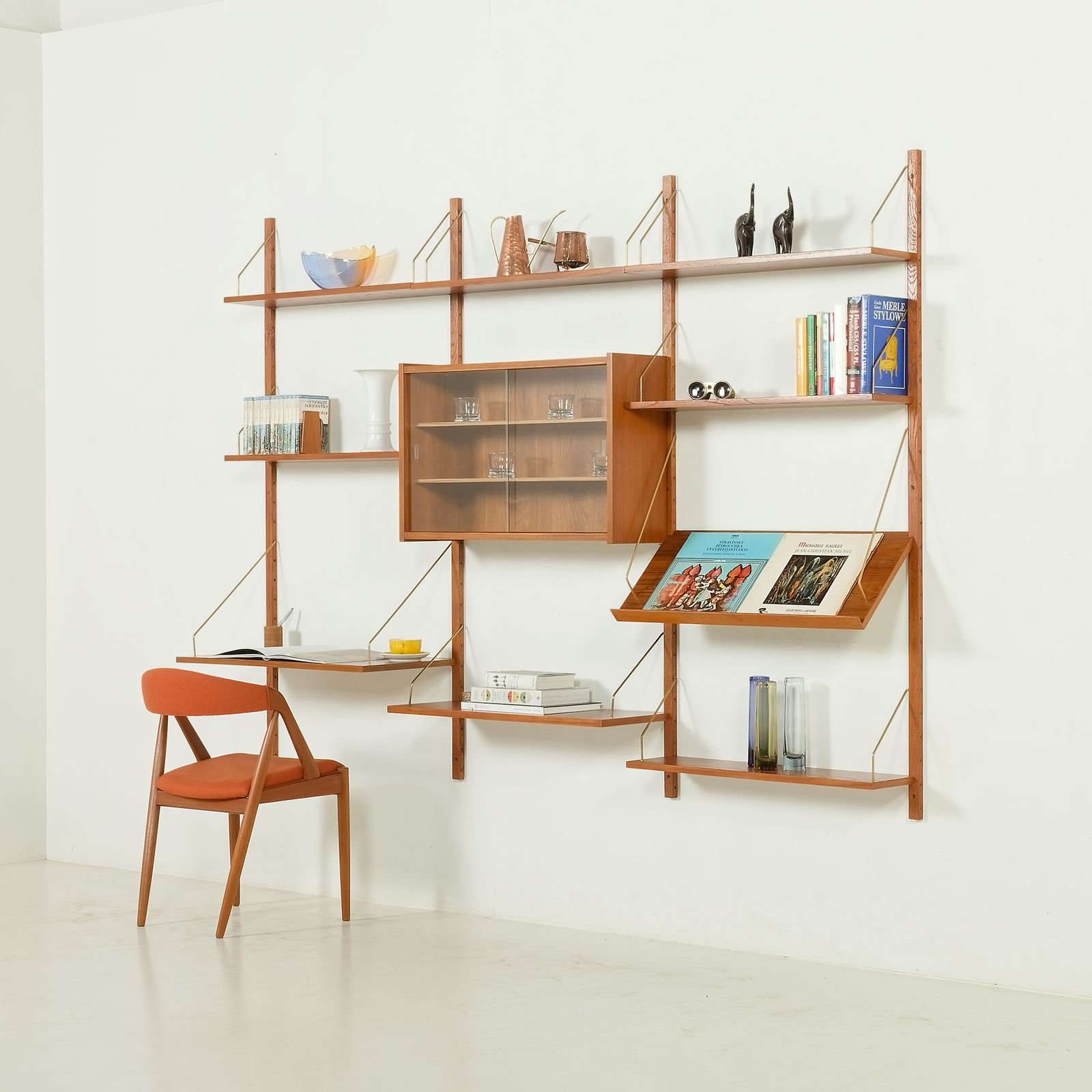 Danish Vintage Teak Wall Unit Attr. To Preben Sorensen, 1960s