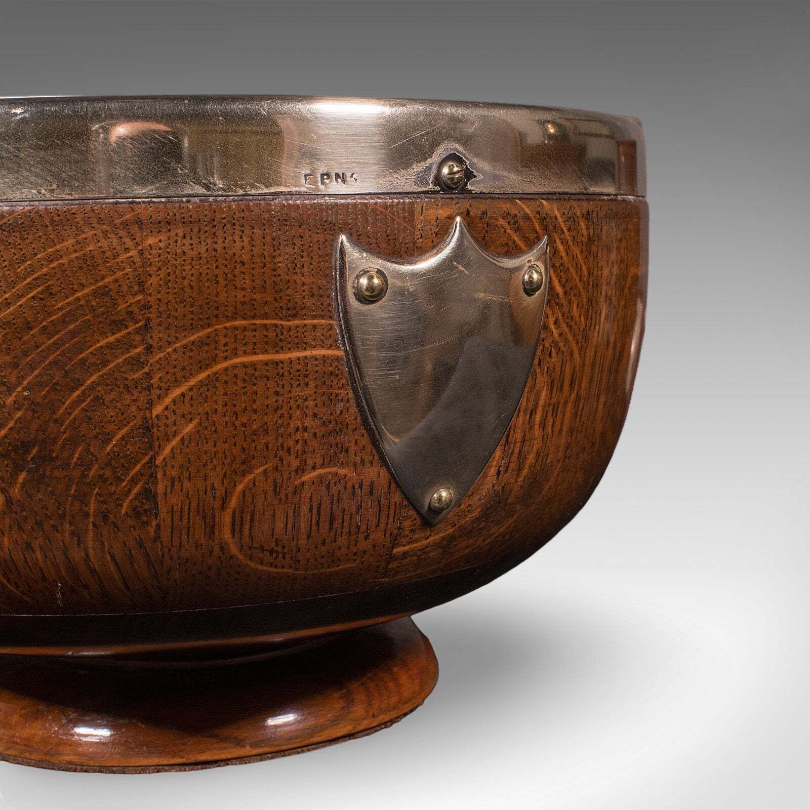 photo furniture Antique Presentation Prize Bowl, English, Oak, Ceramic, Fruit Dish, Edwardian