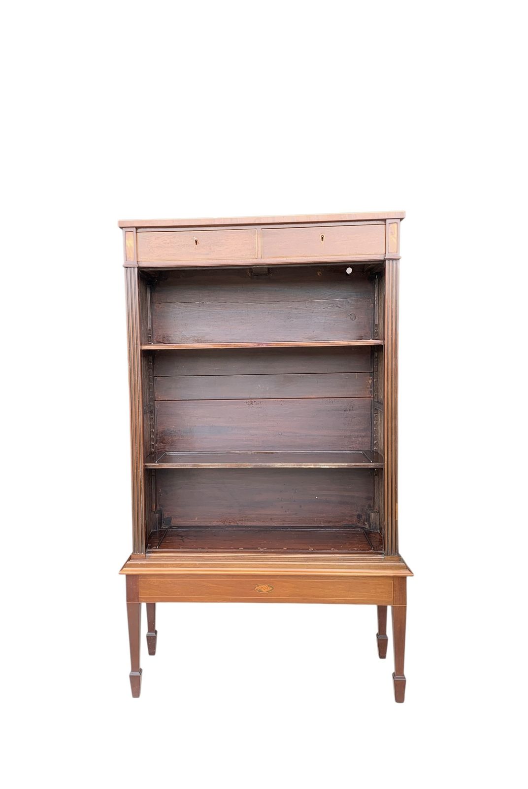 Antique Edwardian Open Bookcase / Display Cabinet photo Furniture