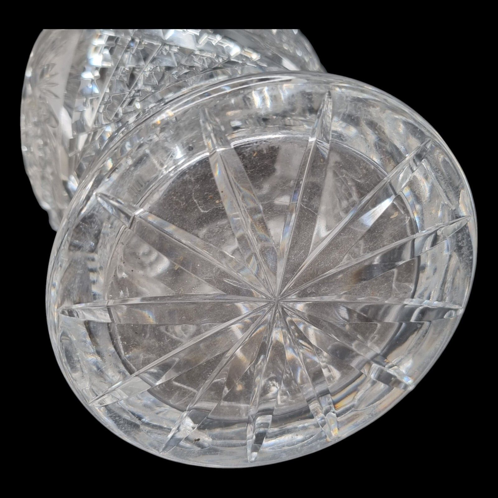 Antique Crystal Cut Vase Victorian Heavy Cut Quality Castle Vase photo buy