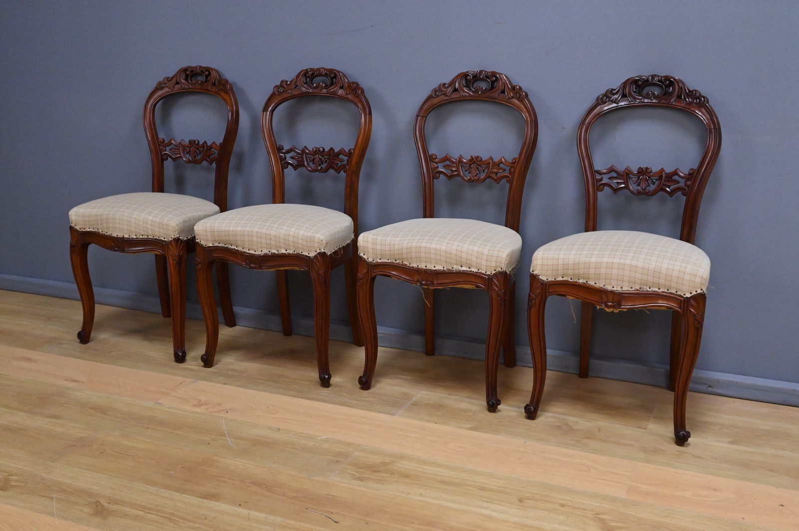 Set Of 4 Mahogany Chairs, Napoleon III Period   Second Half Of The 19th Century photo Furniture