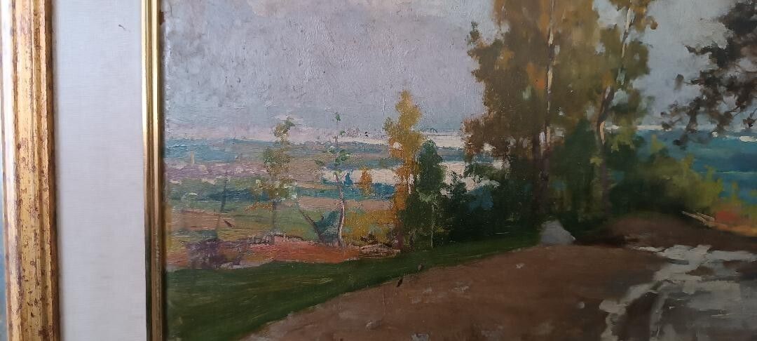 Oil Painting On Cardboard, Dated, Unsigned, Late 19th Century, Italian School photo vinterior